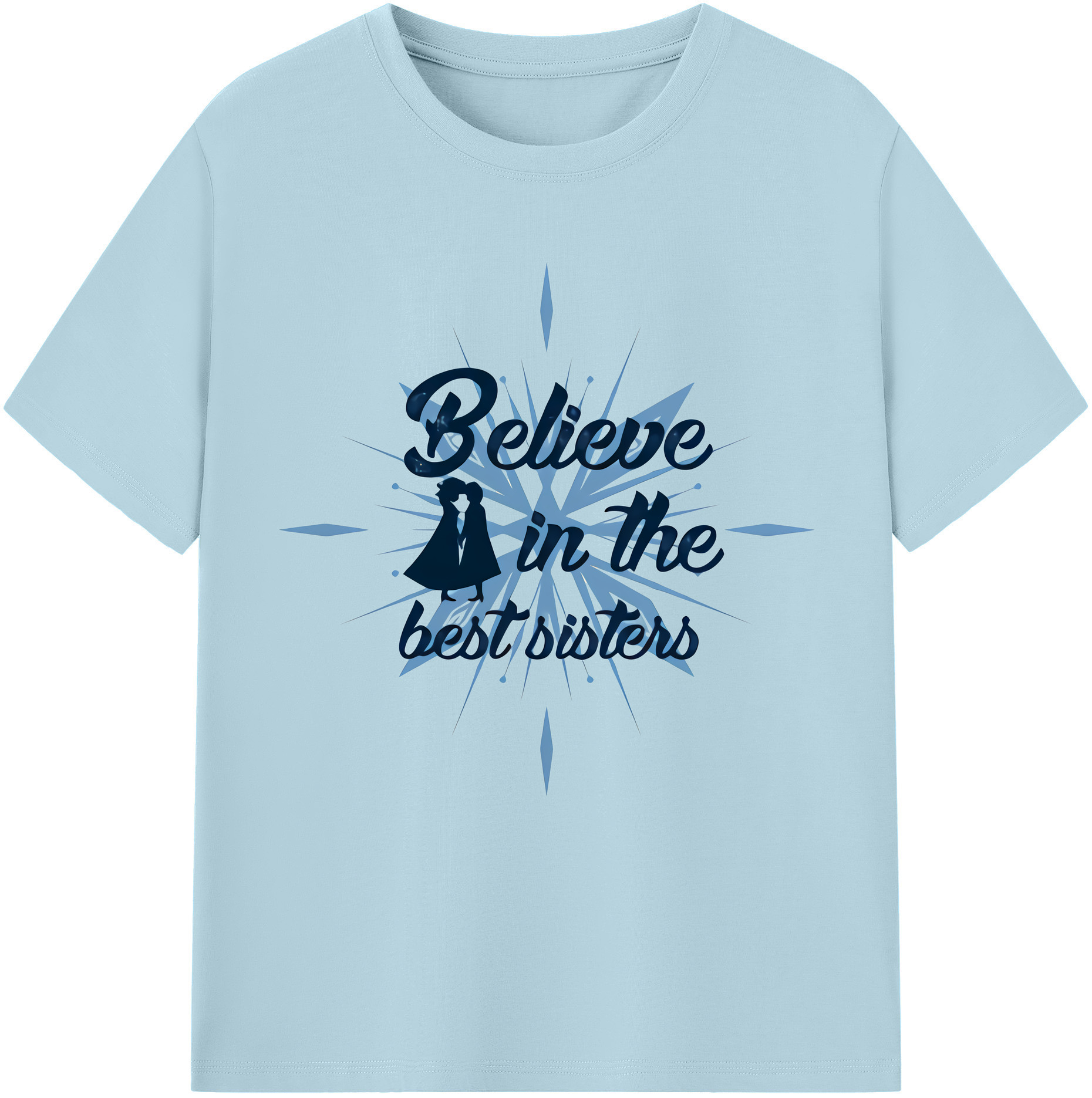 （画像用） アナと雪の女王 アンナ エルサ Frozen Anna Elsa 綿100％半袖Tシャツ（フロントプリント）